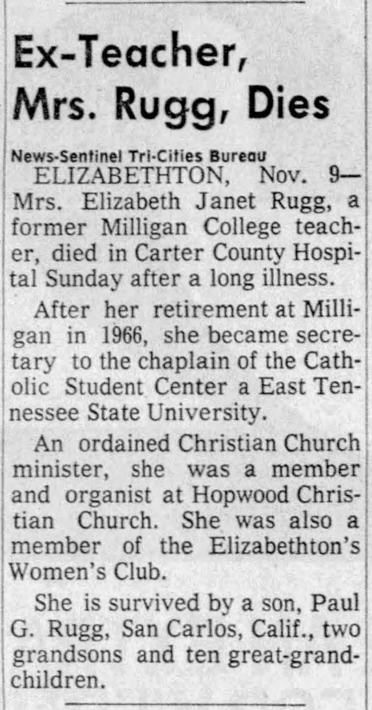 Johnson City Press Chronicle Obituary - 506w2n4
